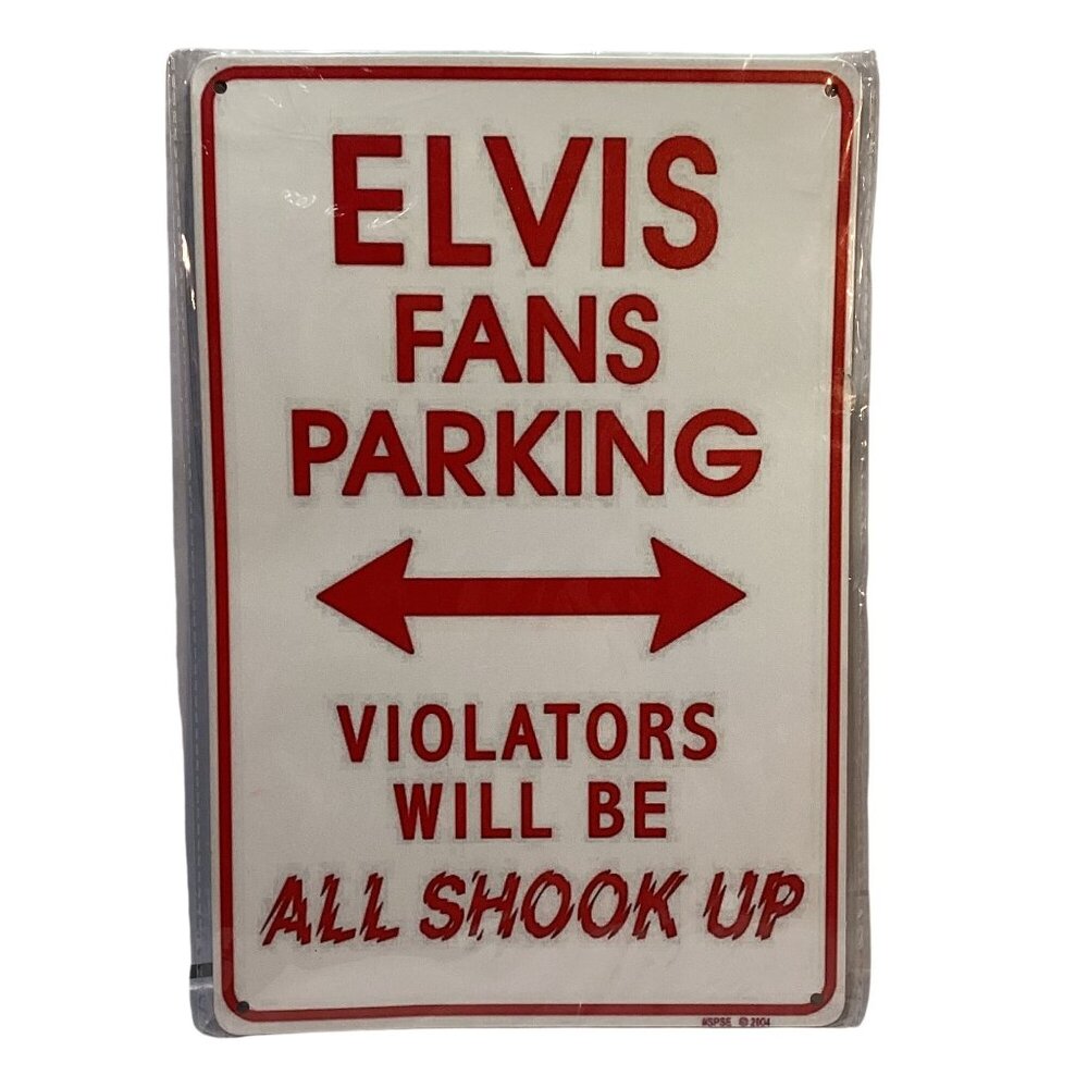 Nostalgic Elvis Fans Parking Media Golden Era Pin Up Art Tin 12"x 8" Sign New